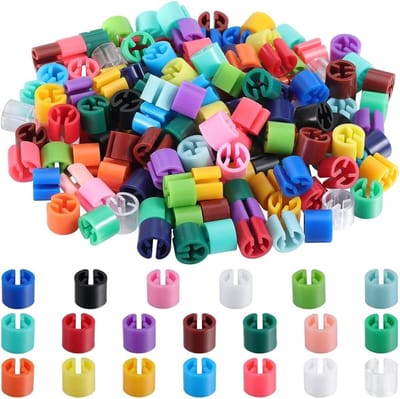 Ronte - Kledinghanger Markers in 20 Kleuren voor Kledingstukken met 9.5mm Ronde Plastic Tags. Kleurcodering Accessoires - Set van 320 Stuks.