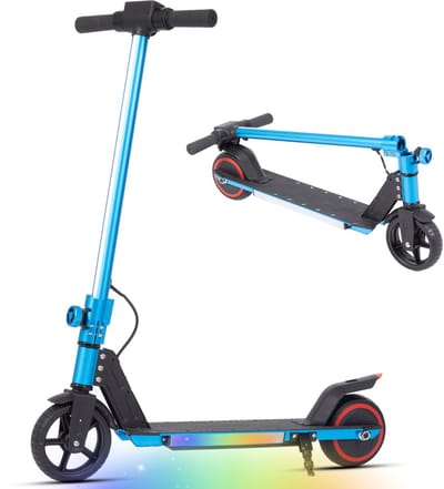Elektrische step voor kinderen-6.5 Zoll Banden-Opvouwbare Kinderstep voor 6-12 jaar, 150W Motor, Maximumsnelheid 12 km/u – E-Step met LED Display, Lichtgewicht Elektrische Step Skateboard met EBS-Maximale Belasting 60kg-blauw