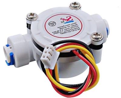 Waterdoorstromingssensor 1/4 Inch met Barb Plug - Hall Sensor Flow Meter voor 0.3-6l/min, Precisie Watermeter, Betrouwbare Waterstroommeting