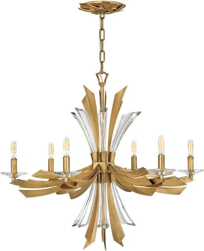 Hinkley/ Fredrick Ramond LED Kroonluchter | 6X E14 Max 40W | Dimbaar | Burnished Gold