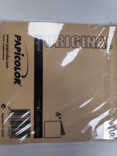 Papicolor Original Dubbele Kaart 132 x 132 mm Mosterdgeel