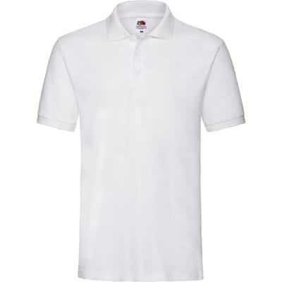 Fruit of the Loom Heren Premium Piqué Poloshirt (Wit)