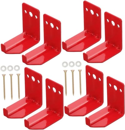 Brandblusser Muurbeugel - Brandblusser Houder - Veiligheid Thuis - Stevige Ijzeren Constructie - 6x6x4 cm - Rood