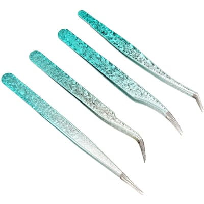 Nagel Pincet Lichtgewicht Veelzijdig Fijn Punt Roestvrij Staal Comfortabele Grip Nail Art Pincet white