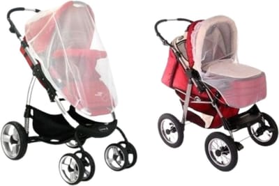 Muggennet kinderwagen & buggy - Muskietennet universeel - Klamboe baby - Insectennet - Bambino wit