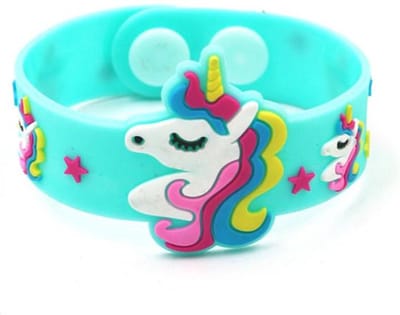 Eenhoorn Armband | Rubber Siliconen | Lightfight | Unicorn Armbandje met Drukknoopjes | Mint