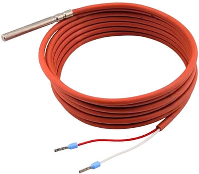 Temperatuursensor PT1000 - Kabelsensor Zonnesensor - Temperatuur Meten - Roestvrijstalen Beschermhuls - 4 meter kabel - Zilver