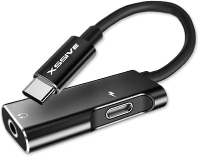 2 in 1 USB-C naar Jack 3,5mm adapter - Opladen + Muziek Luisteren - Geschikt voor Samsung USB C naar Aux - USBC naar Aux - Converter Adapter Splitter