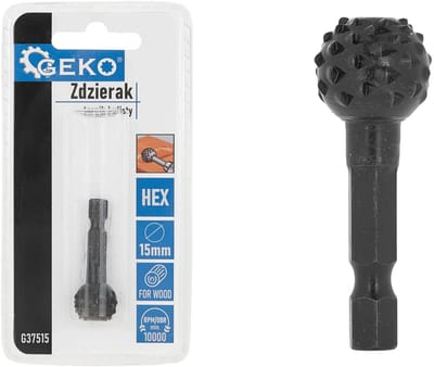GEKO Bolvormige houtfrees - 15mm HEX - Precisie en Duurzaamheid