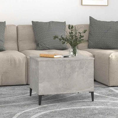 vidaXL - Salontafel - 60x44,5x45 - cm - bewerkt - hout - betongrijs