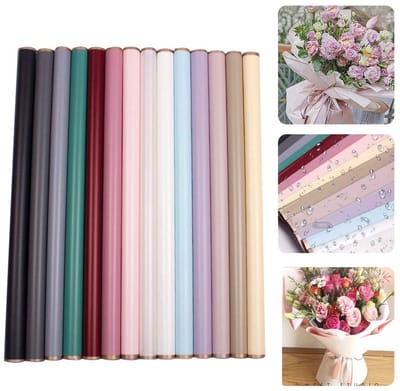 Dailygoods- Bloemeninpakpapier Waterdicht - 20 Stuks - Gouddraaddesign - Meervoudig Gebruik - Geschenken - Decoratieartikelen - Cadeaupapier