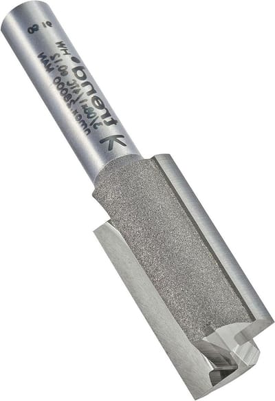 Trend Professioneel Rechte Twee Groef Frees, 1/4 Inch Schacht, 12.7Mm Snijdiameter, 25Mm Snijlengte, Hardmetalen Punt (Tct), 3/08X1/4Tc