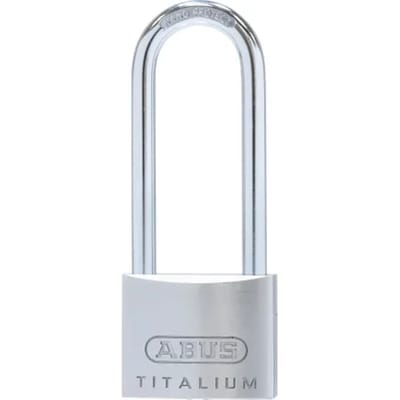 Abus Hangslot Met Sleutel Titalium Tkti46/50hb80 - Aluminium Lange Beugel Voor Buiten - Behuizing 50 Mm, Beugel 80 Mm