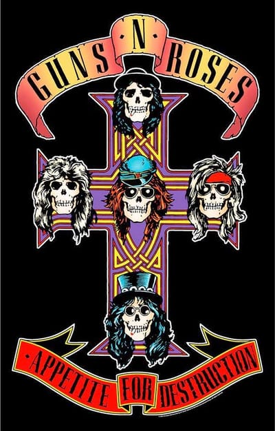 Guns N' Roses - Appetite For Destruction Textiel Poster - Zwart