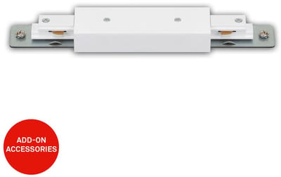 BRILONER Rail - Railverlichting Verlengelement - 230V stroomvoorziening railsysteem - 20.5 cm - wit