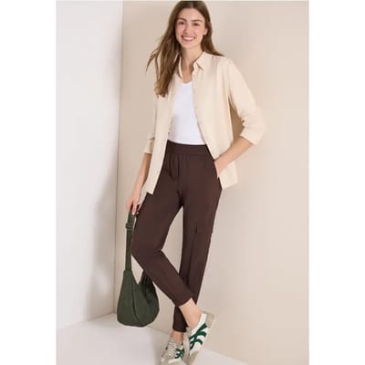 Mid Waist Slim Legs broek in cargo-look