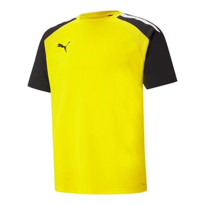 Puma TeamPACER T-shirt met kleurblokken voor heren (Geel/zwart/wit)