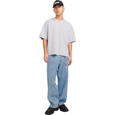Jack And Jones Herenjeans van denim met een relaxte pasvorm en wijde pijpen (Blauwe Denim)
