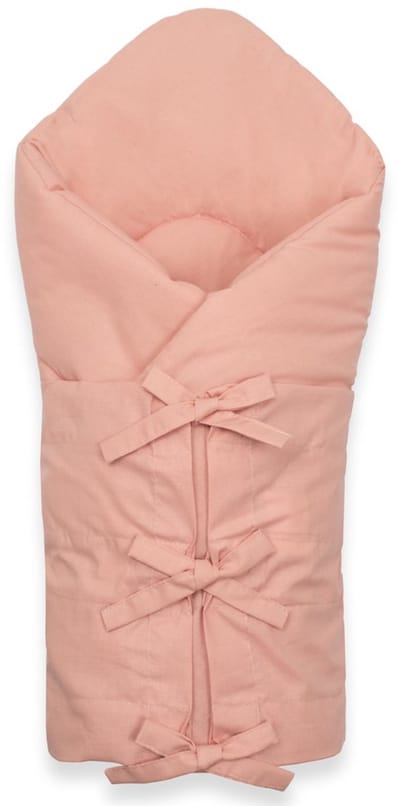 New Baby wikkeldeken 70x70 cm katoen oud roze - Babywikkel