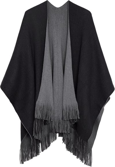 Dames Poncho Cape Sjaal Winter Warm Gebreid