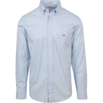 Gant Casual Overhemd Poplin Lichtblauw - Maat XXL - Heren - Overhemden Casual
