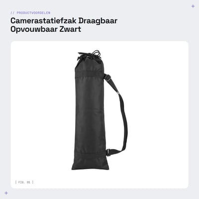 Dailygoods- Camerastatiefzak Draagbaar - Opvouwbaar - Gewatteerd - Draagriem - 55 cm - Oxford Materiaal - Statieftas