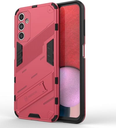 Geschikt voor Samsung Galaxy A14 Shockproof Kickstand Back Cover Hoesje Roze