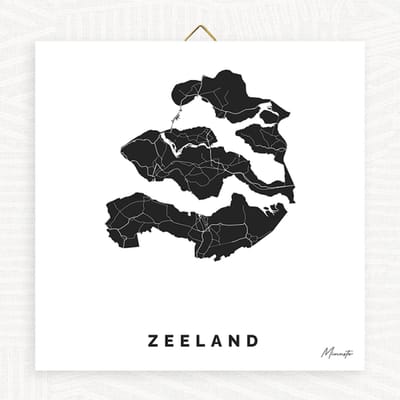 Tegeltje Zeeland 15x15cm inclusief hanger - Keramiek - Cadeau - Tegels