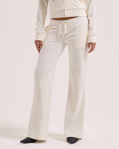 Juicy Couture Juicy Couture Del Ray Pocketed Pant Gold WIT - Maat S