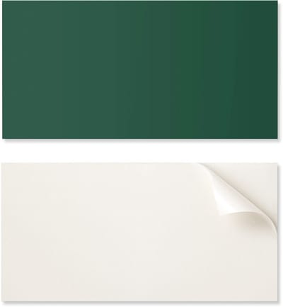 Verlijmd PVC-paneel met motief, perfect voor de hal, 100x50 cm, donkergroene kleur.