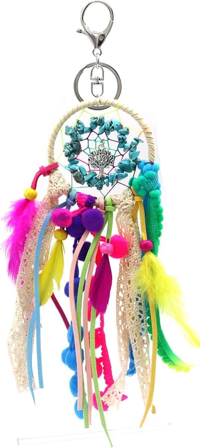 Sleutelhanger - Dromenvanger - Lengte 22 cm - Multicolor