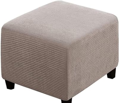 Elastische Corduroy Voetenbankhoes Vierkant - Beschermhoes voor Poef en Opbergkruk
