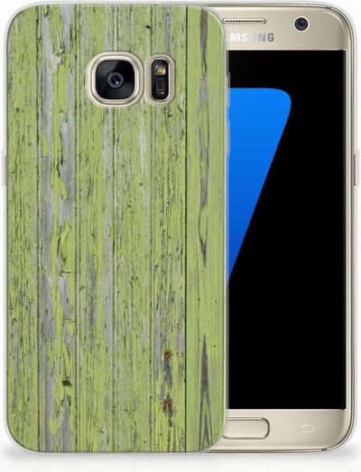 Samsung Galaxy S7 Bumper Hoesje Green Wood