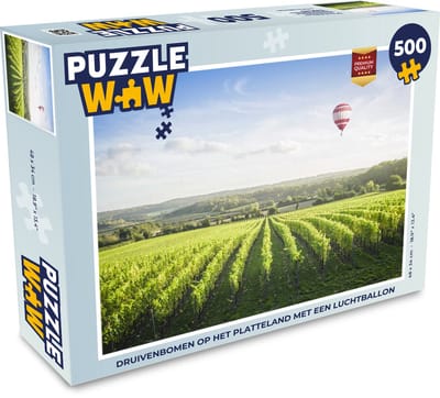 Puzzel Luchtballon - Druivenplant - Licht - Legpuzzel - Puzzel 500 stukjes