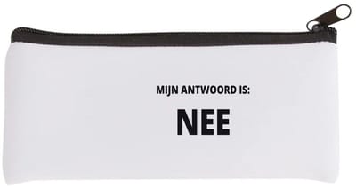 Akyol - mijn antwoord is nee Etui - Collega - cadeau collega - cadeau - kantoorhumor - grappige cadeau - 20 bij 9 cm
