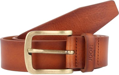 JOOP! Leren Riem Jeans Belt 4,0 CM W105 Sandalwood-Messing Bruine