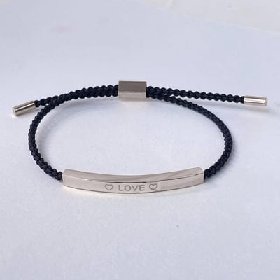 Sorprese armband - Love Silver - armband dames en heren - verstelbaar - cadeau - Model B
