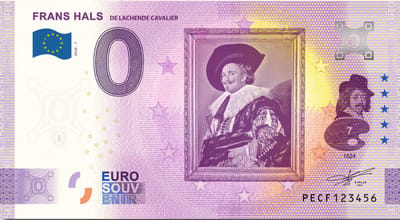0 Euro biljet Nederland 2024 - 7 Frans Hals De lachende cavalier