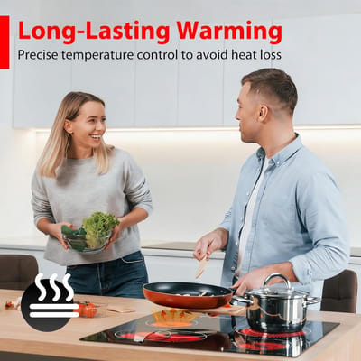 Keramische Kookplaat - Inbouw Kookplaat - Snel Koken - Touch Slider Bediening - 60 cm - Zwart