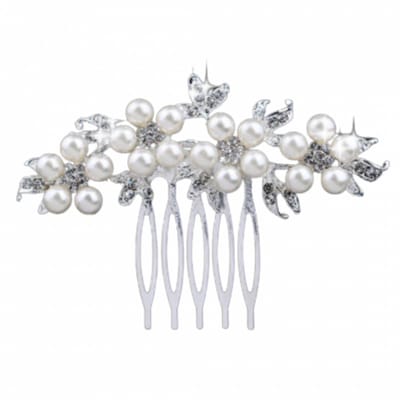 Bruid- Haarklem- synthetische Parel Strass Schuif - Charme Bijoux