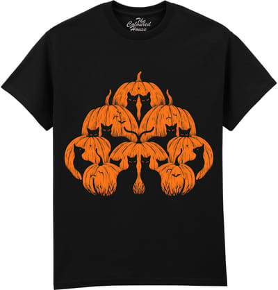 Pompoen Katten Pumpkin Cat The Coloured House T-shirt M