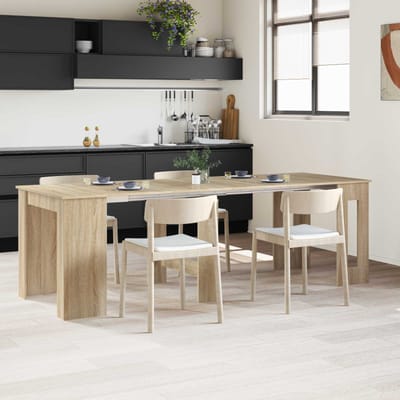 vidaXL - Eettafel - 240 - x - 85 - x - 75 - cm - Bewerkt - hout - Sonoma - Eiken - Rechthoekig