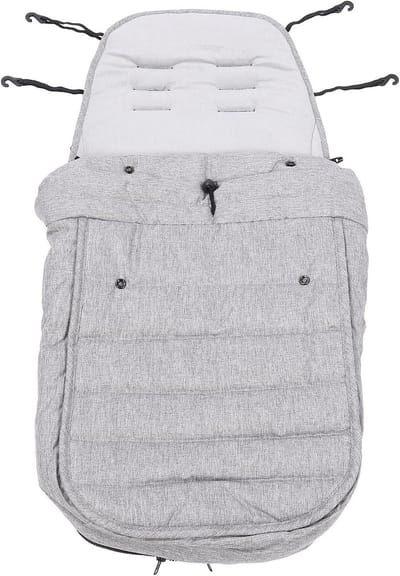 Kinderwagen Voetenzak - Baby Dekje - Bescherming Koud Weer - Verstelbaar Sluitsysteem - 40x85cm - Grijs