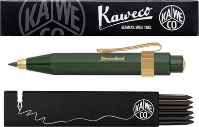Kaweco - Vulpotlood 3,2 - Classic Sport - Nostalgic Octagonal Clip Vergoldet - Groen - Met doosje vullingen