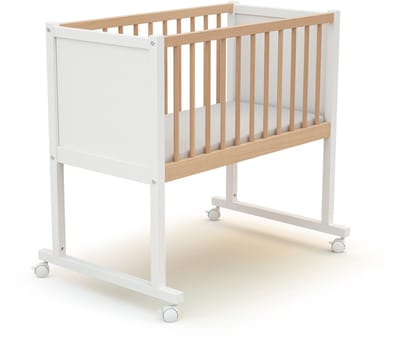 AT4 - Wieg comfort - 40 x 80 cm - babybed - Wit, Beuken