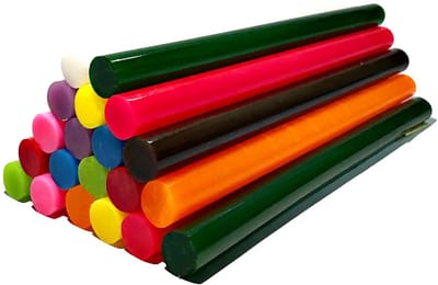Lijmstiften voor hete lijm, 20 stuks, lijmpistool, mini-lijmpistool, voor doe-het-zelf, kunst, handwerk, 11 kleuren lijmpistool sticks