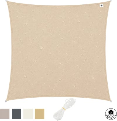 4gardenz Schaduwdoek Waterafstotend Vierkant 5x5 mtr - Zand