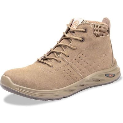 Chaussures d'assurance travail pour hommes anti-écrasement, anti-perforation, résistantes à l'usure et durables, résistantes à l'huile et aux acides-alcalis, chaussures de sécurité de travail 46 beige