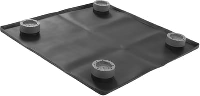Koelkast Siliconen Mat - Lekbak met Rand - Apparaat Beschermen - Verhoogde Opstaande Randen - 34.98 x 22 cm - Zwart