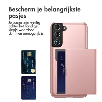 imoshion Hoesje met Pasjeshouder - Geschikt voor Samsung Galaxy S22 - Rosé Goud